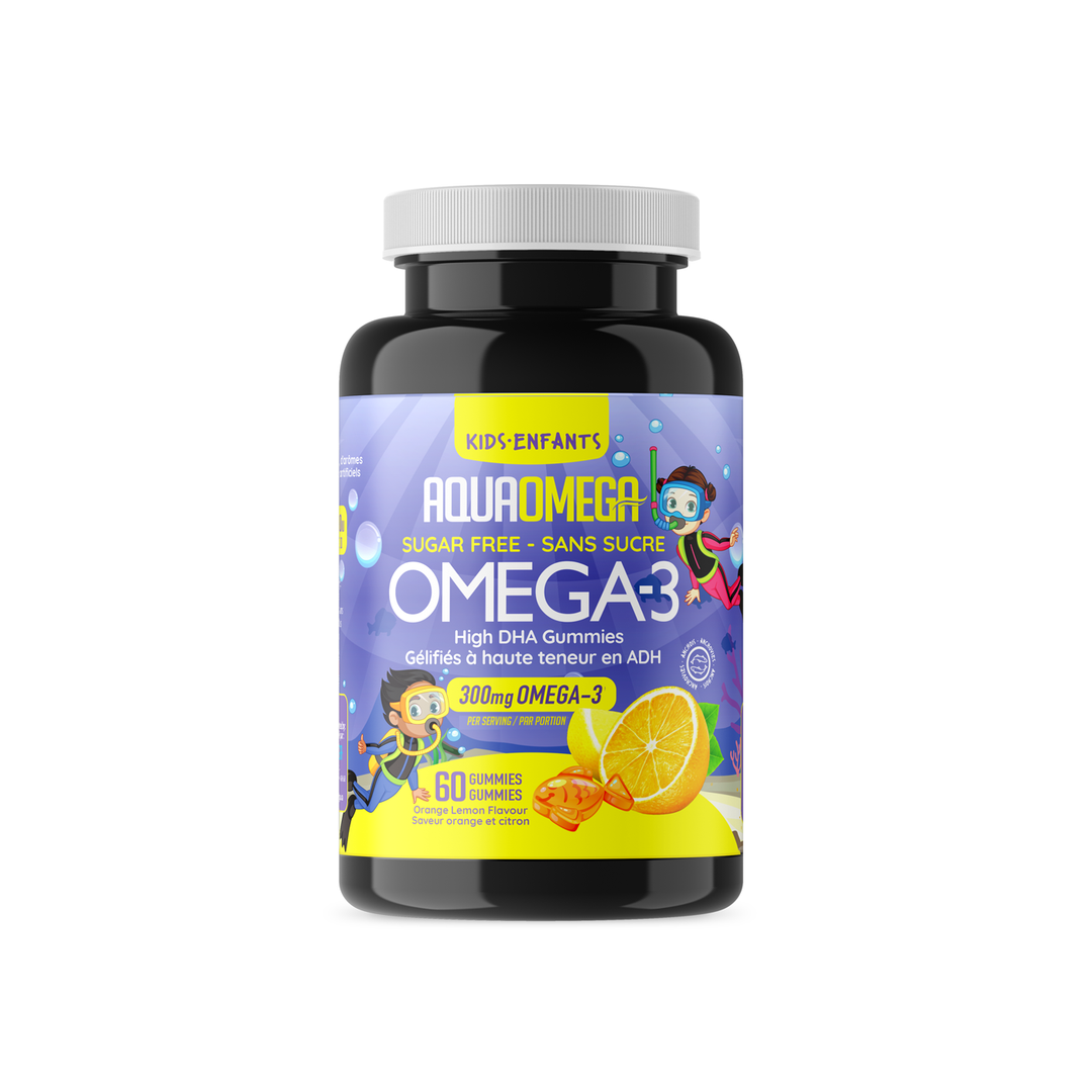 AquaOmega High DHA Kids Gummies Orange