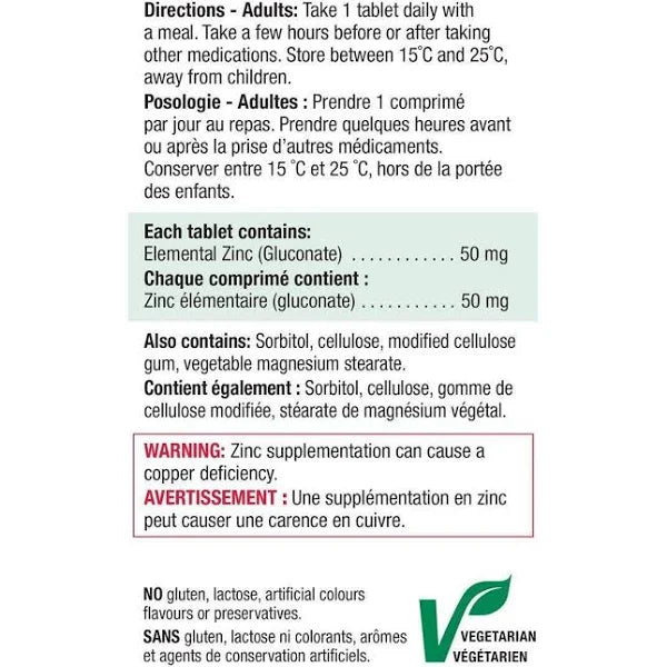 Jamieson 50 Mg Zinc Tablets