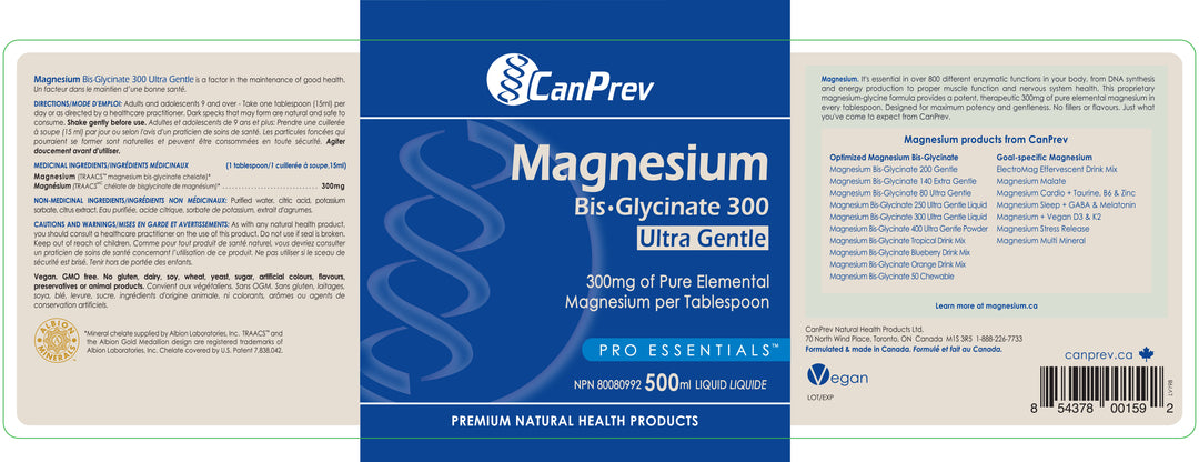 CanPrev Magnesium Bis-glycinate 300 Liquid