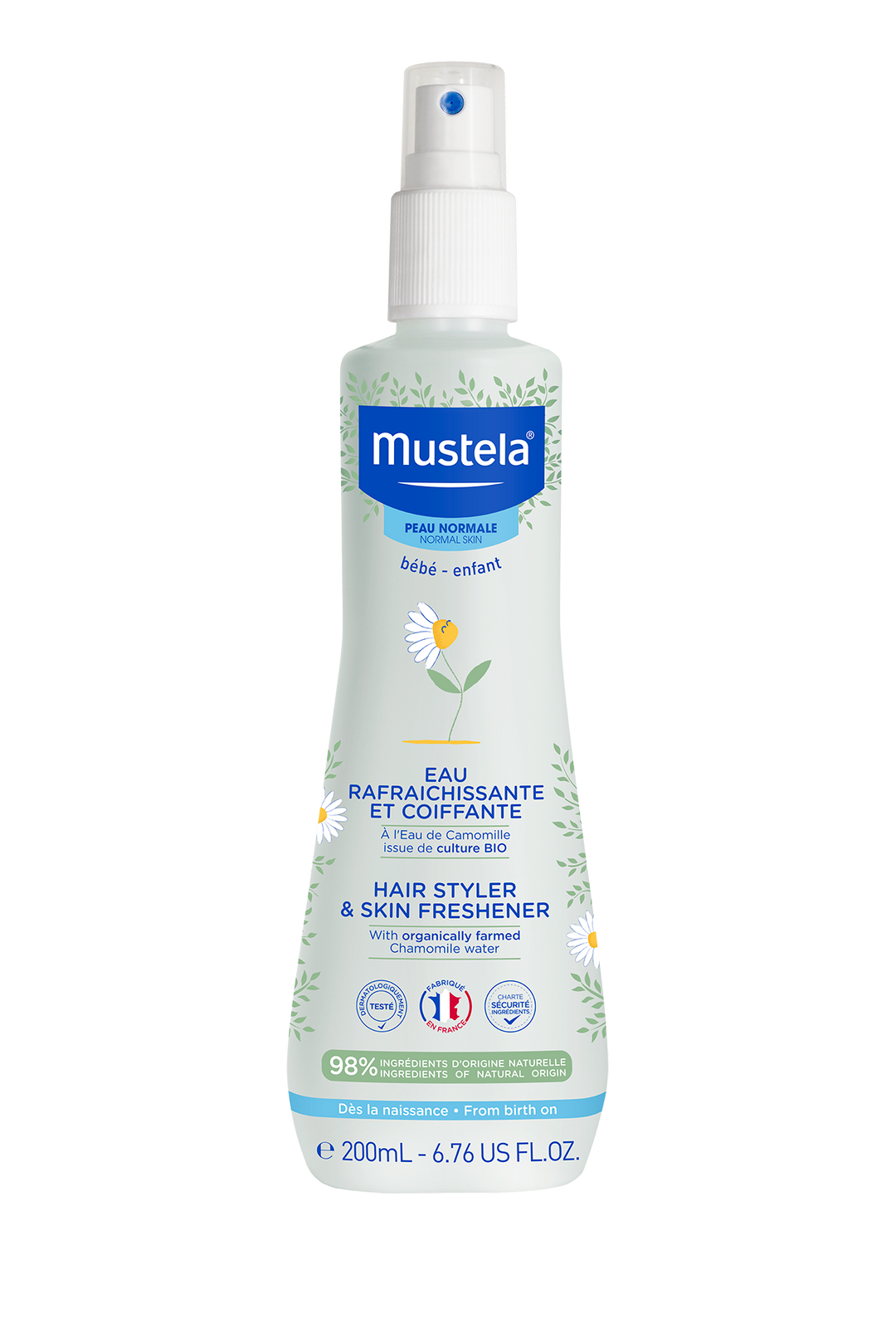 Mustela Baby Hair Styler & Skin freshener with Organic Chamomile Water (200ml)