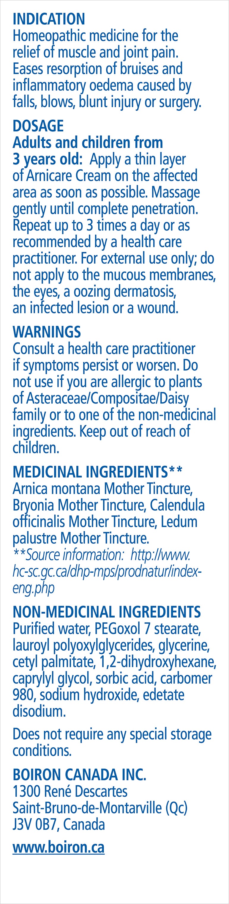 Boiron Arnicare Cream Muscle and Joint Pain
