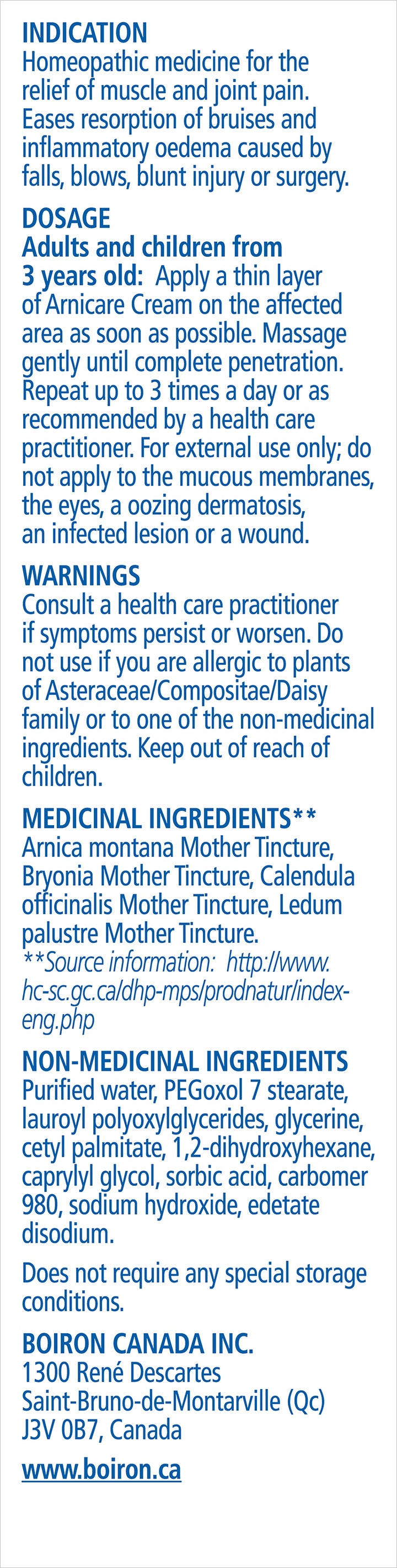 Boiron Arnicare Cream Muscle and Joint Pain
