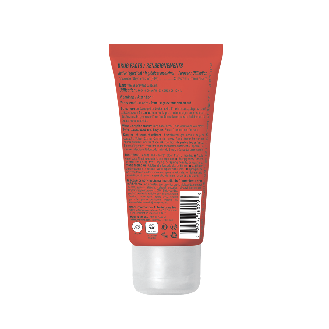 Attitude SPF30 Face Sunscreen Fragrance-free