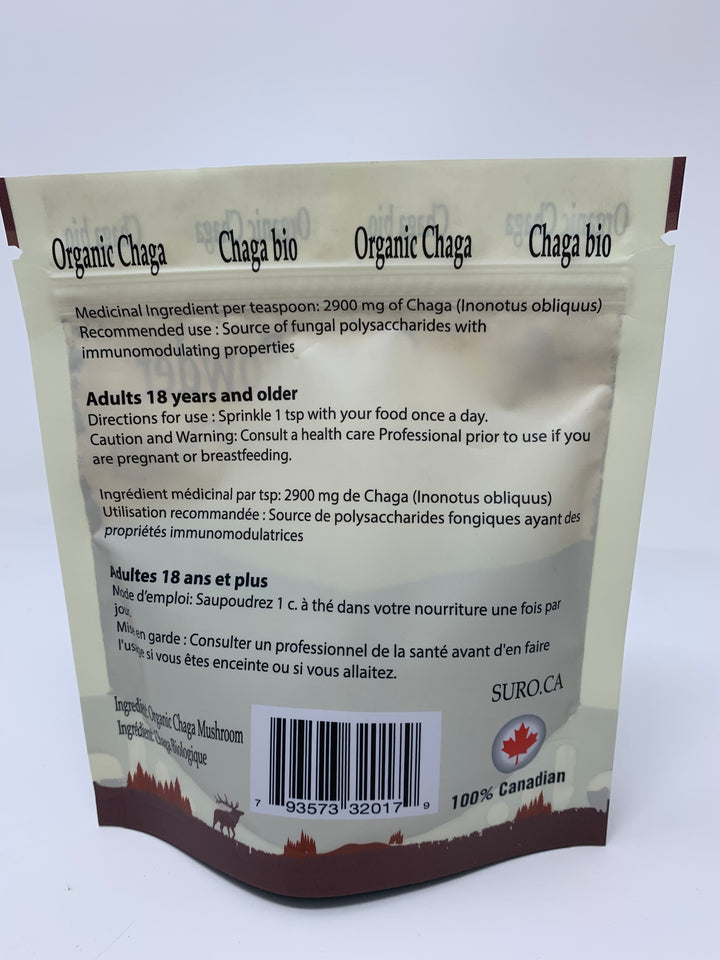 SURO Organic Canadian Chaga Powder