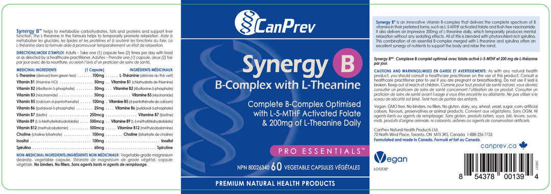 CanPrev Synergy B -Complex With L-Theanine