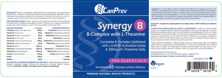 CanPrev Synergy B -Complex With L-Theanine