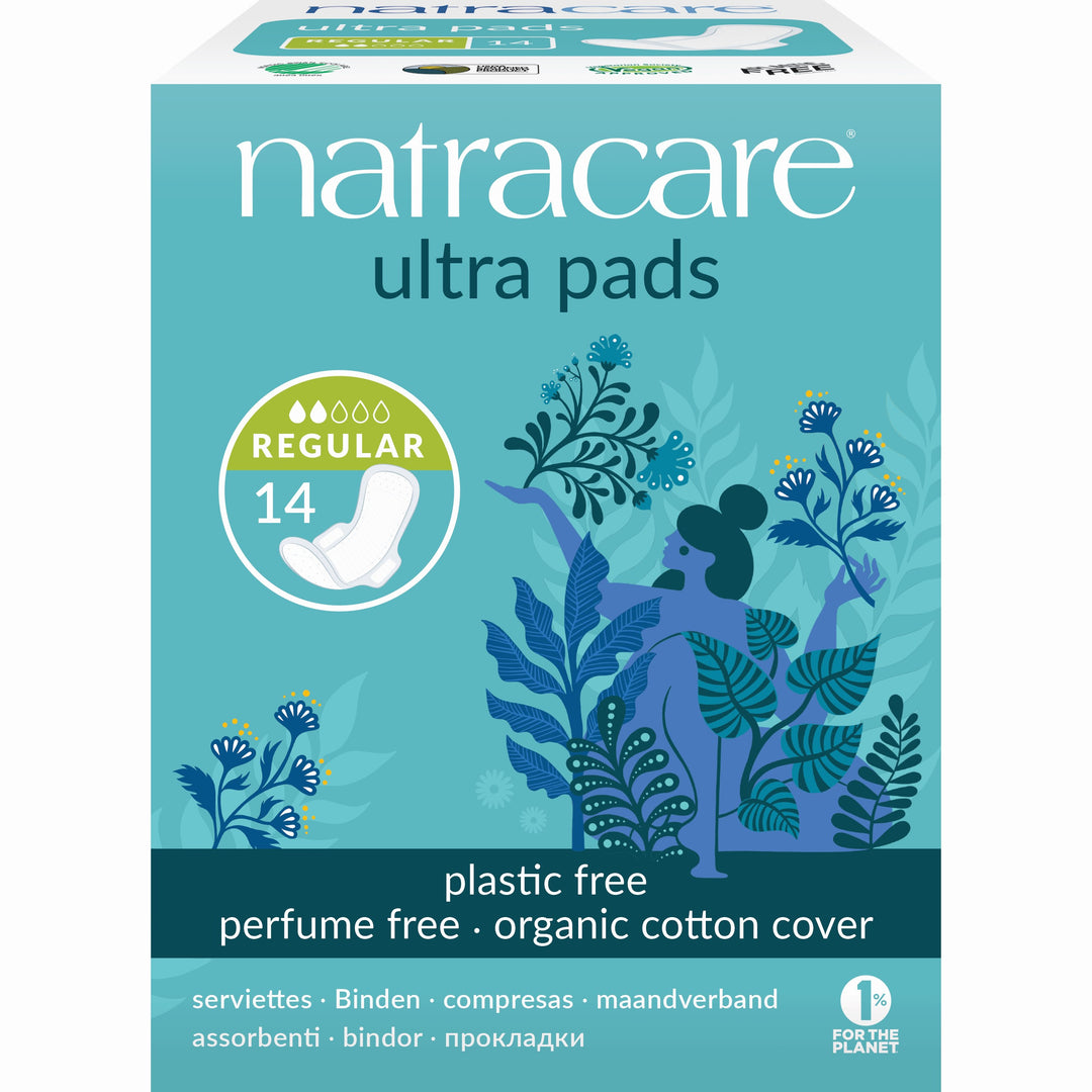 Natracare Ultra Pads W/Wings Regular