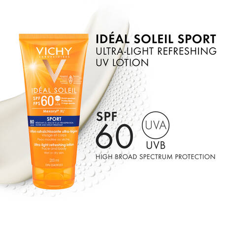 Vichy Ideal Soleil Sport Ultra-Light Refreshing Lotion SPF 60, 200ml